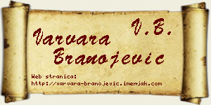 Varvara Branojević vizit kartica
